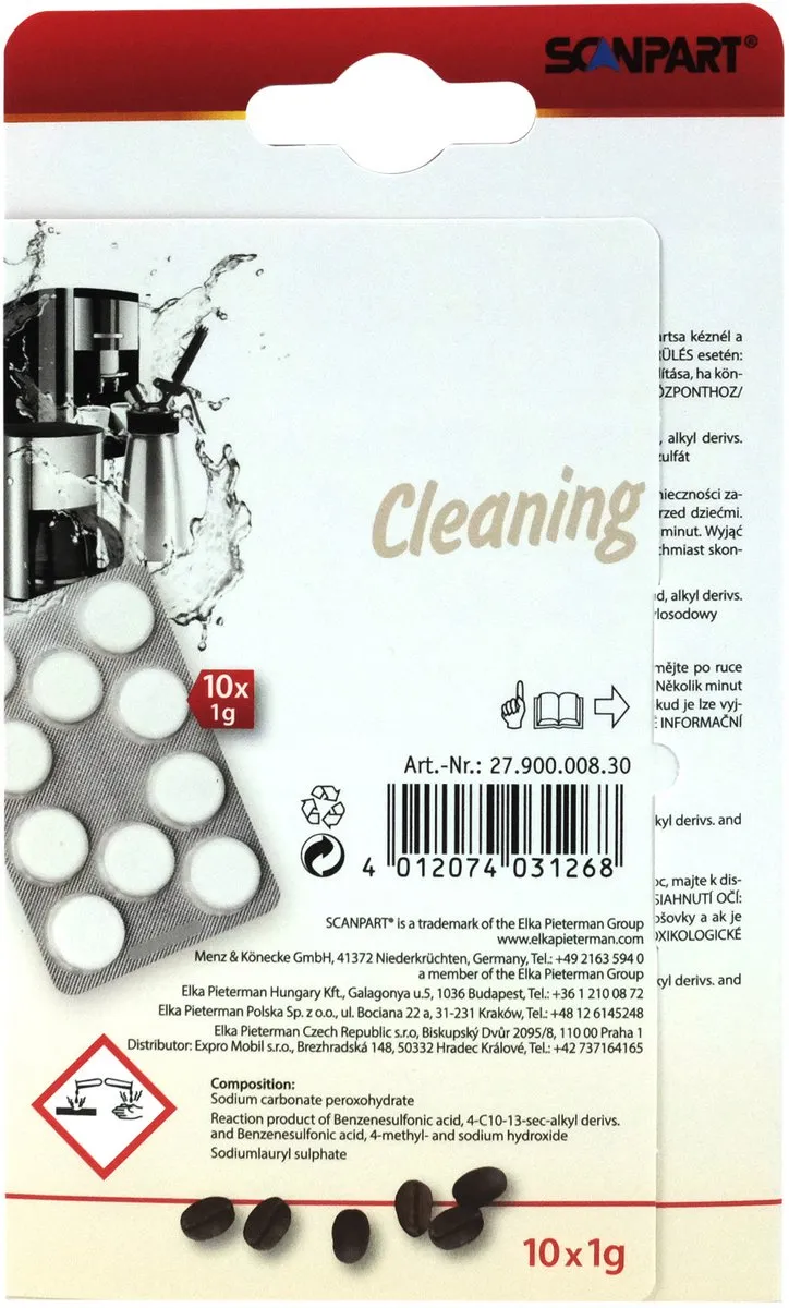 Scanpart Reinigingstabletten Espresso 20 Stuks - 2x10ml