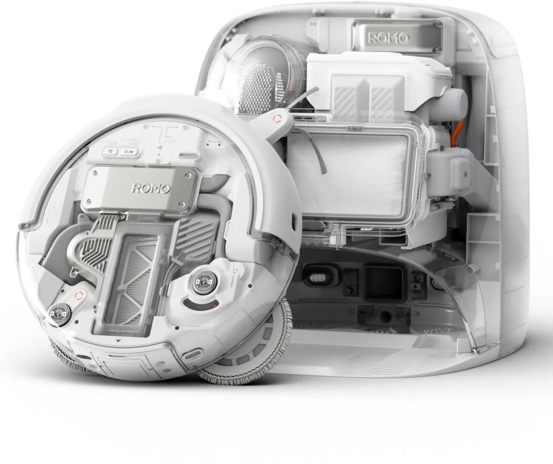 DJI Romo P Robotstofzuiger 25.000 Pa - Transparant