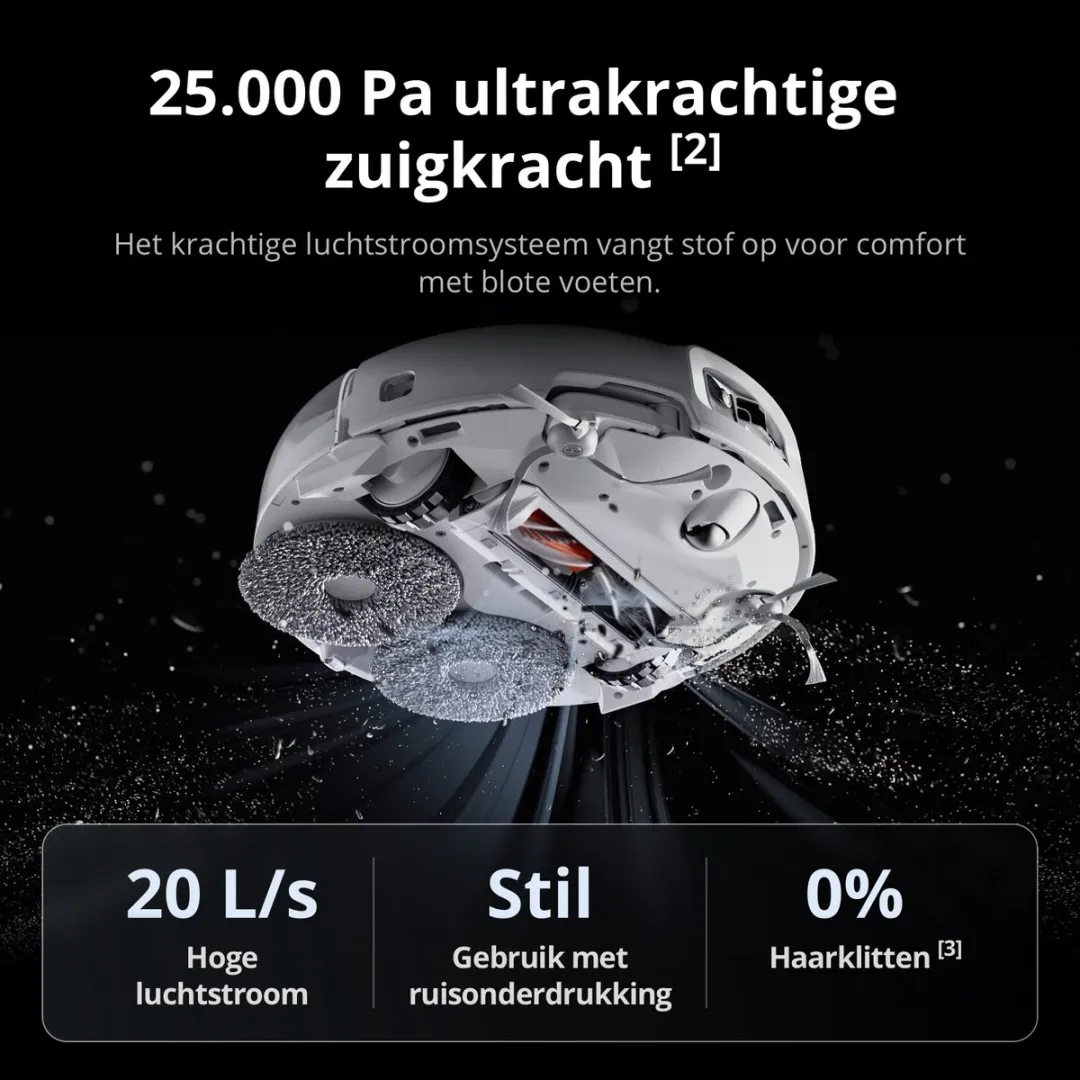DJI Romo P Robotstofzuiger 25.000 Pa - Transparant