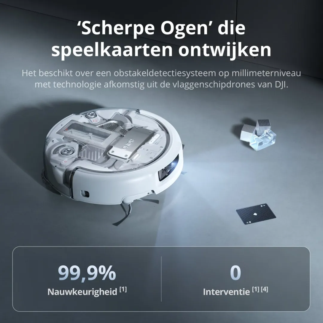 DJI Romo P Robotstofzuiger 25.000 Pa - Transparant