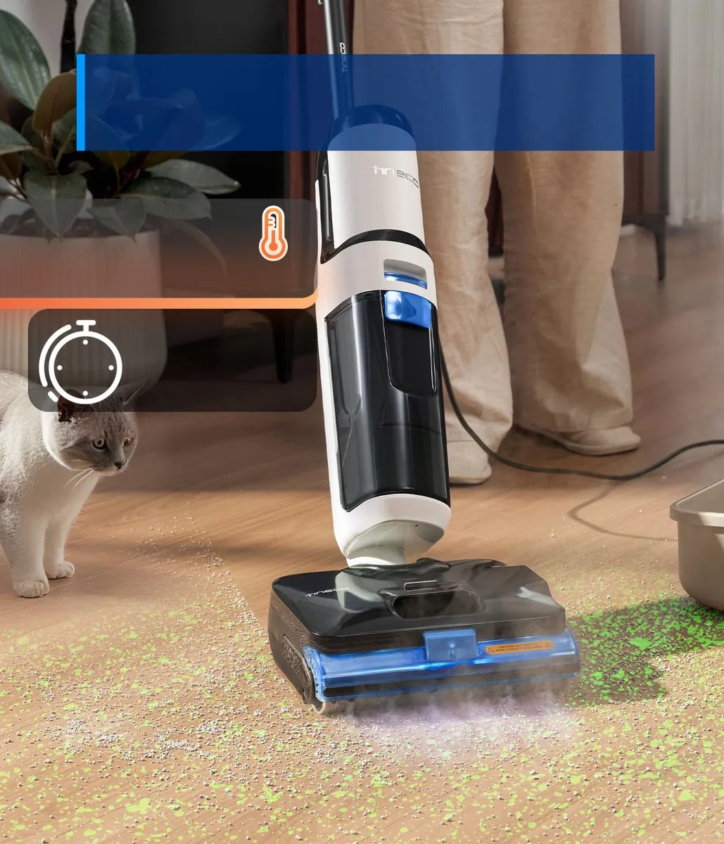 Tineco Floor One S6 Stretch Steam Plus Stoomreiniger - Zwart