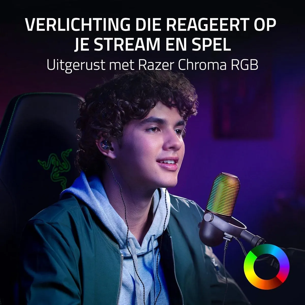 Razer Seiren V3 Chroma USB Microfoon - Zwart