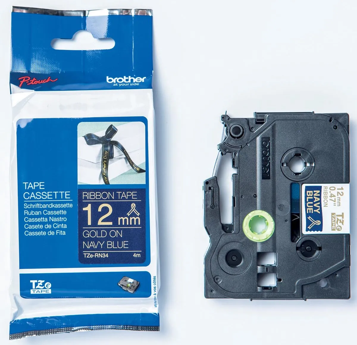 Brother TZE-R234 Laminated Tape - Zwart