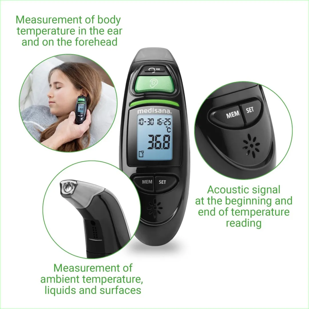 Medisana TM 750 Infrarood Thermometer - Zwart - afbeelding 6 van 6