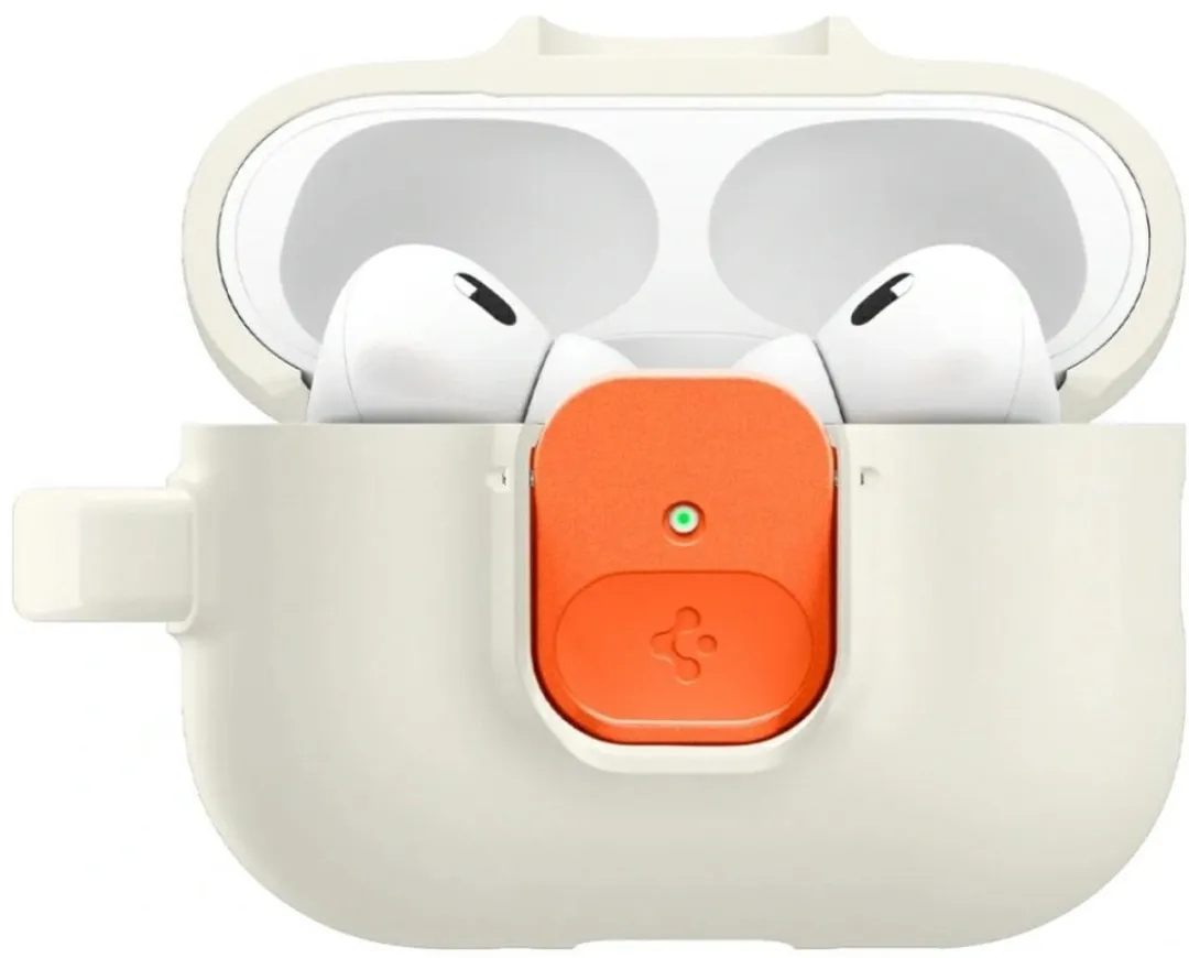 Spigen Nano Pop Serie ACS10134 Beschermhoes AirPods Pro 3 - Beige - Met Karabijnhaak