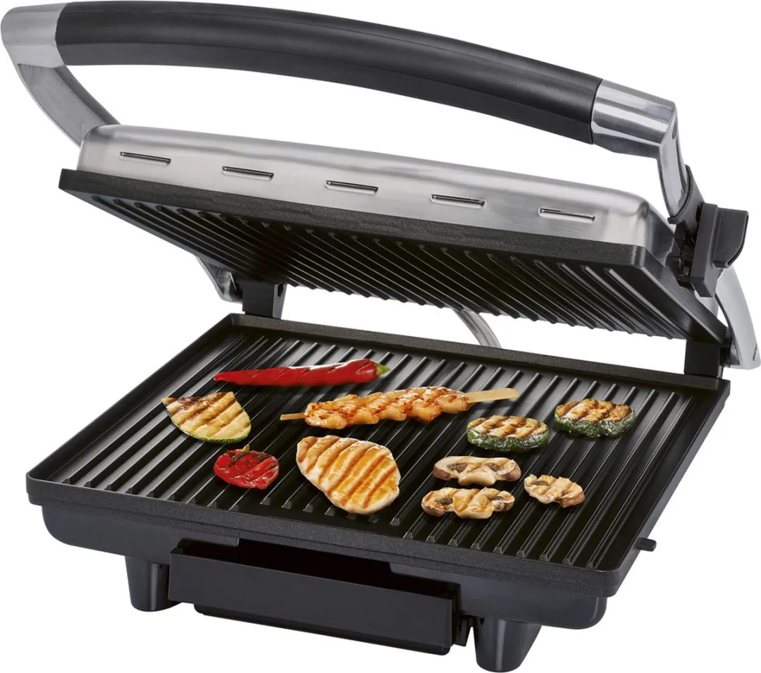 Silvercrest 2-in-1 Grillpan Contactgrill 2000W - Zwart/Zilver