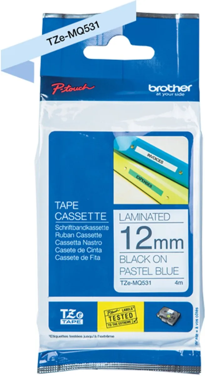 Brother TZe-MQ531 Labeltape - Pastelblauw 12mm 4m