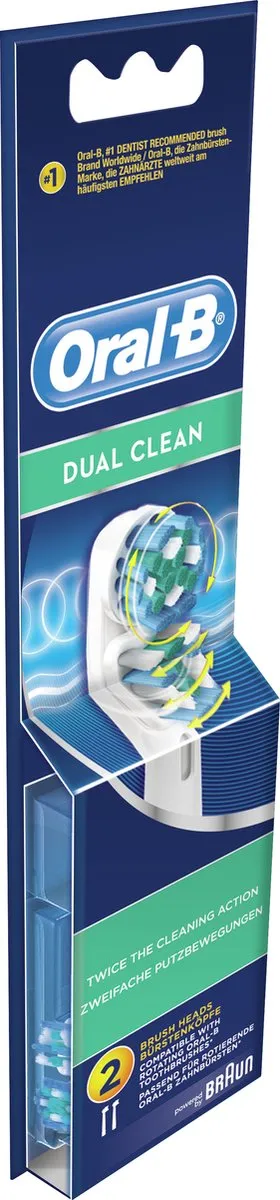 Oral-B Dual Clean Opzetborstels - 2 Stuks