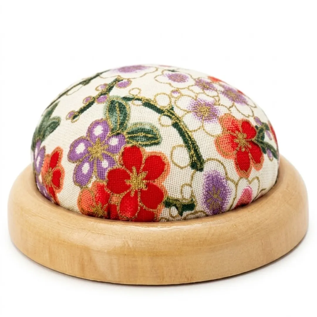 NuveX Multicolor Naald- en Spelenkussen Bloemenprint - Houten Basis