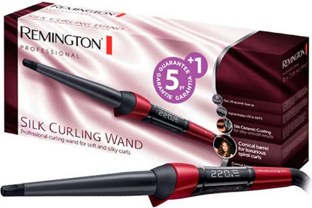 Remington CI96W1 Silk Curling Wand - 1,1-3cm - Rood - afbeelding 6 van 6