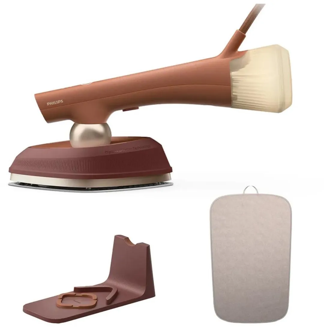 Philips OneTurn Hybride Strijkijzer & Stomer GC213/50 - 1800W - Terracotta/Gold