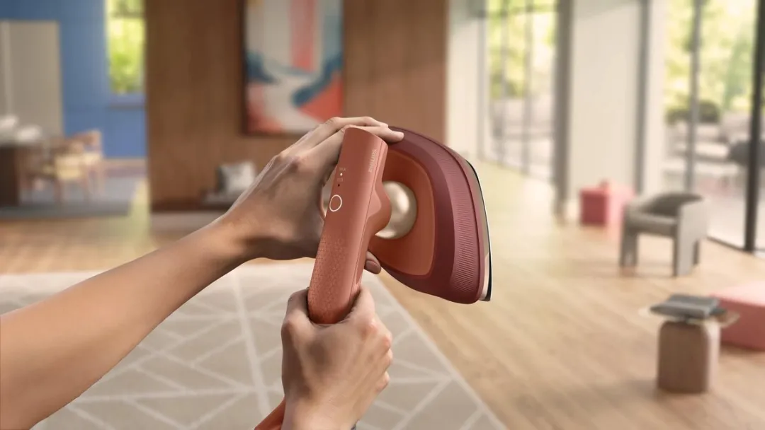 Philips OneTurn Hybride Strijkijzer & Stomer GC213/50 - 1800W - Terracotta/Gold