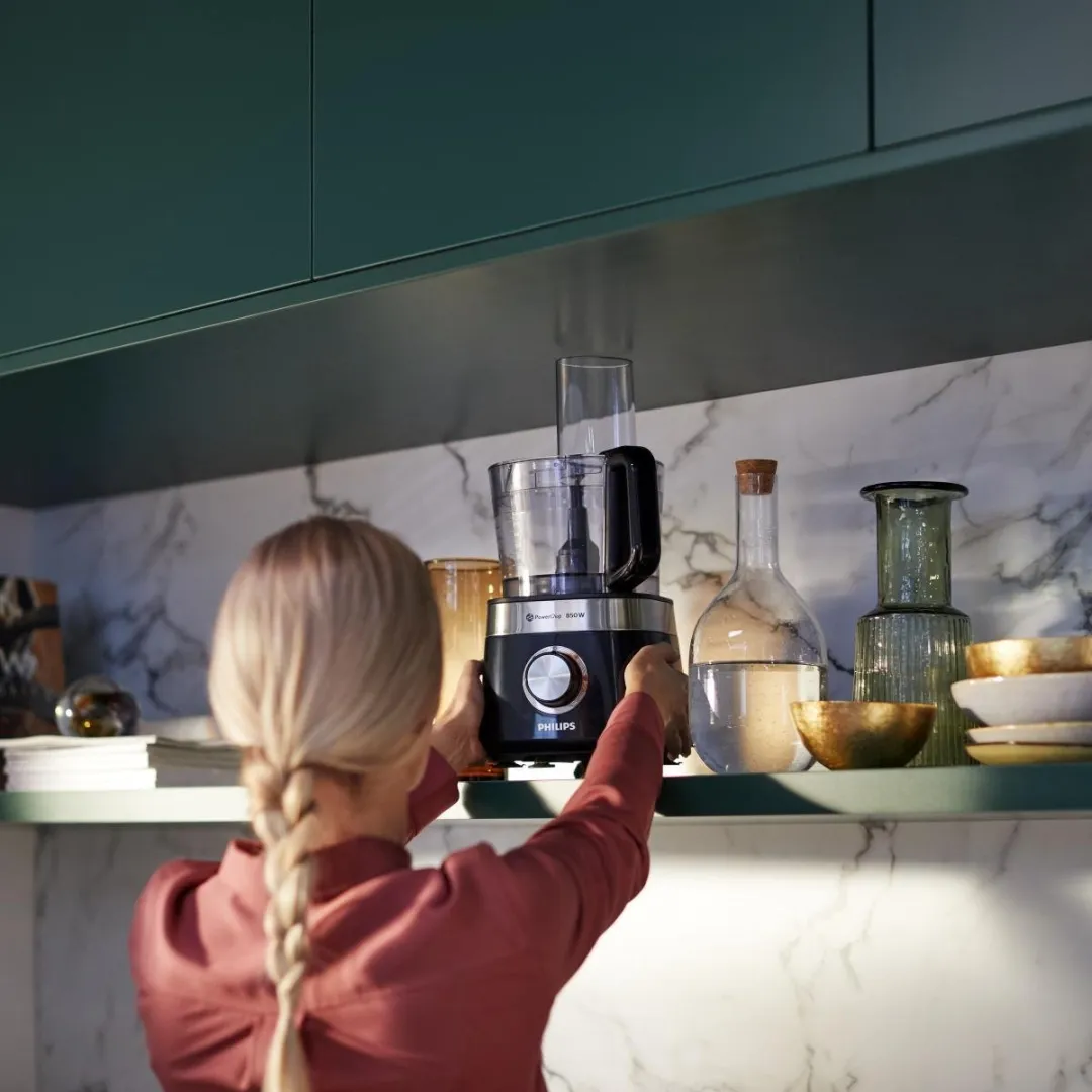 Philips Viva HR7530 Foodprocessor 850W - 3 Snelheden - Zwart/RVS