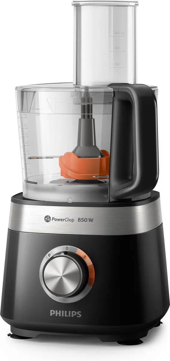 Philips Viva HR7530 Foodprocessor 850W - 3 Snelheden - Zwart/RVS - afbeelding 6 van 6