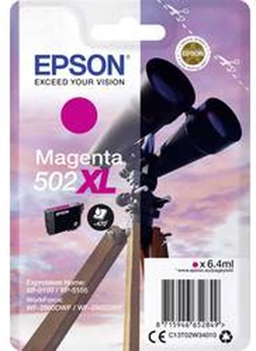 Epson 502XL C13T02W34010 Inktcartridge - Magenta 3ml
