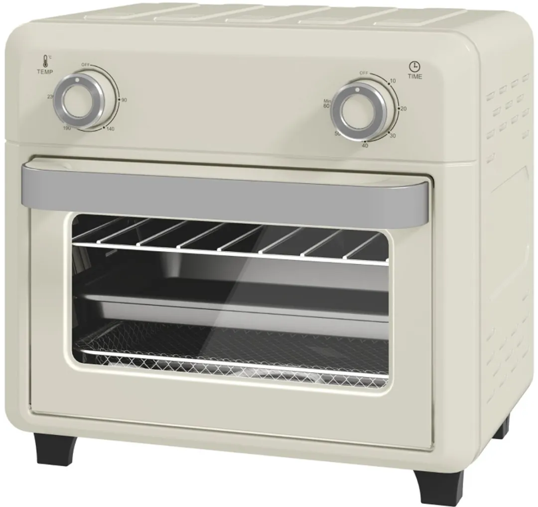 ECTEATOY Mini Heteluchtoven 10L - 1000W Romig wit