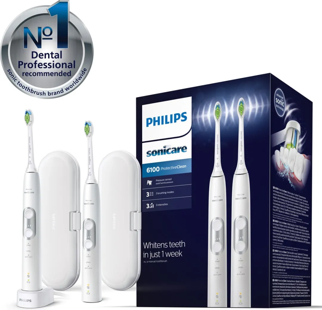 Philips Sonicare ProtectiveClean 6100 HX6877/34 Elektrische Tandenborstel - Wit