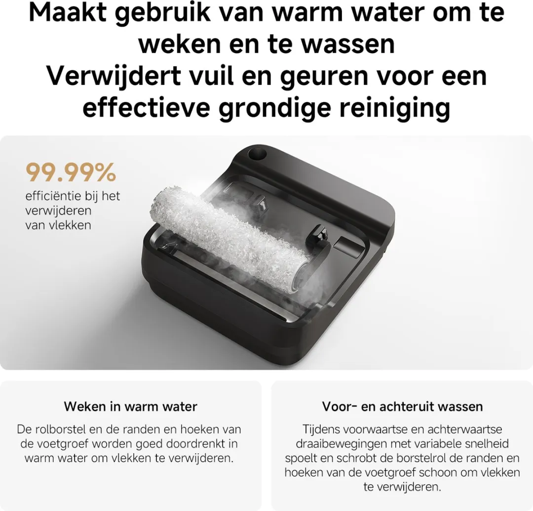 Xiaomi W30 Pro EU Stofzuiger - Zelfreinigend - 180° Plat Ontwerp