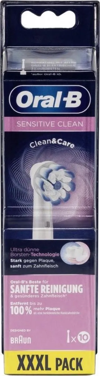 Oral-B Sensitive Clean Opzetborstels 10 Stuks - Wit