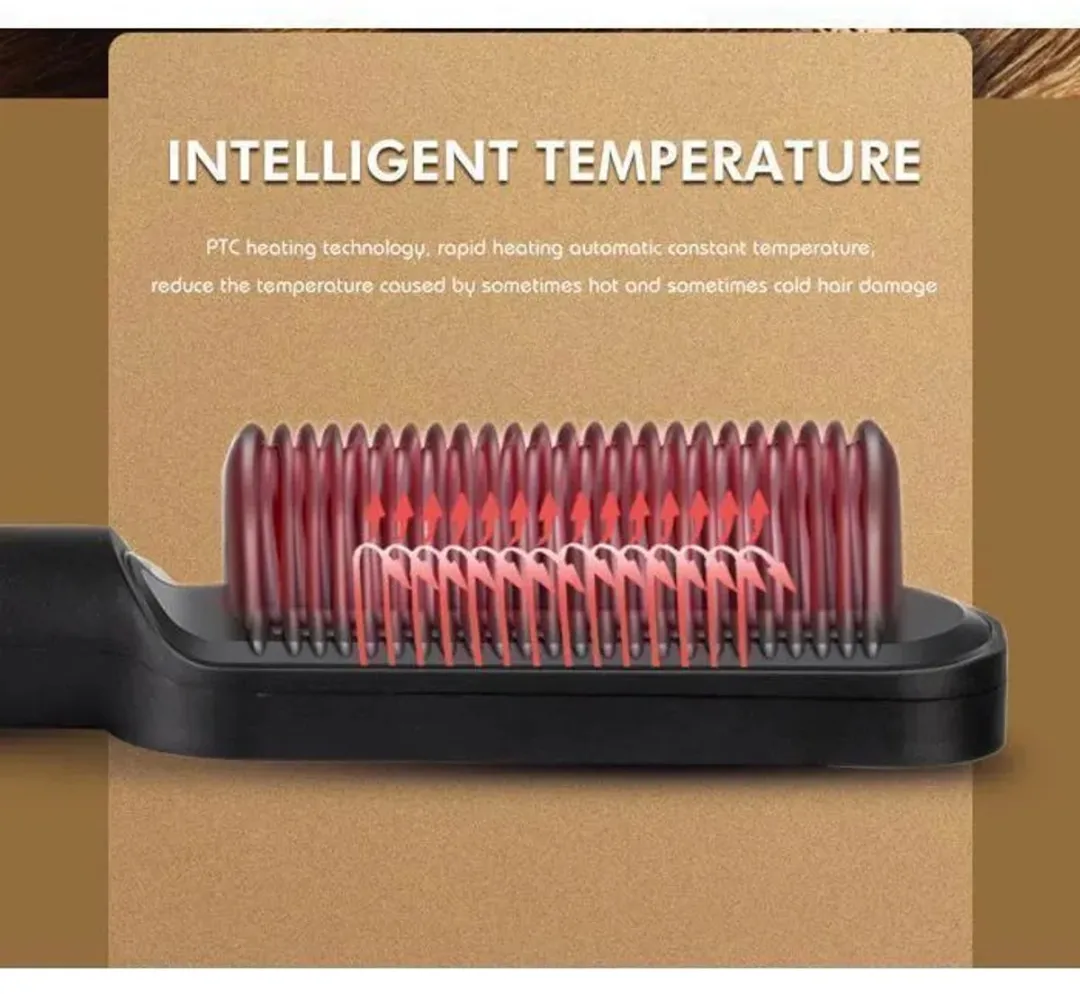 ECTEATOY Elektrische Stijlborstel 2-in-1 - 25s PTC Verwarming - 5 Temperatuurstanden