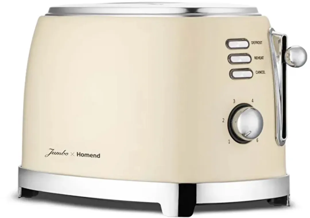 Jumbo Homend 1526H Vintage Broodrooster 2 Sneetjes 850W - Crème