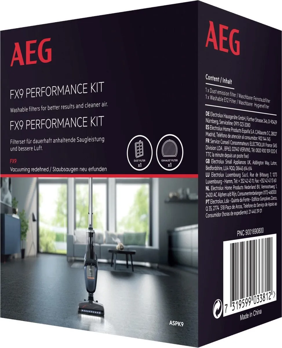 AEG FX9 Performance Kit FX9 9001690800 - 2 Stuks - Zwart/Blauw