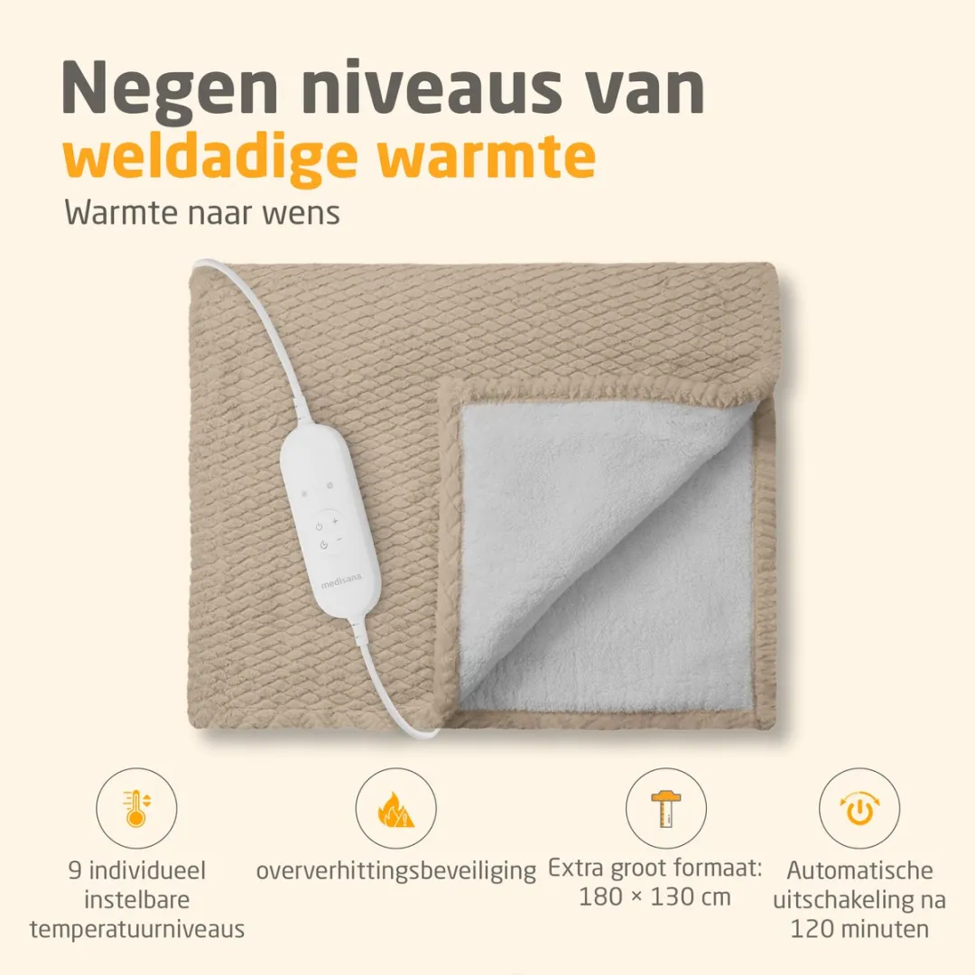 Medisana HB 419 Warme Deken - 9 standen - Creme
