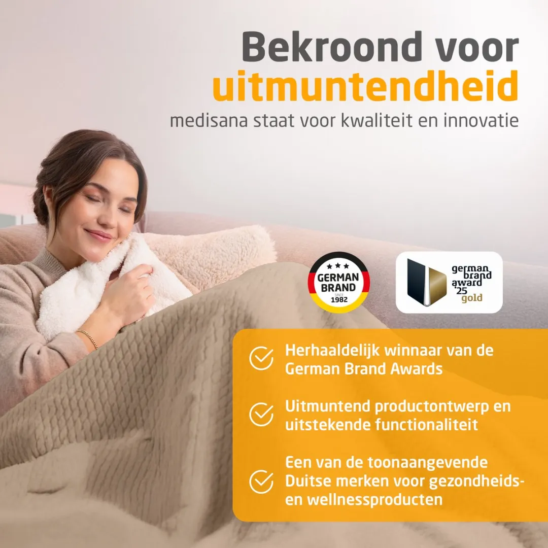Medisana HB 419 Warme Deken - 9 standen - Creme