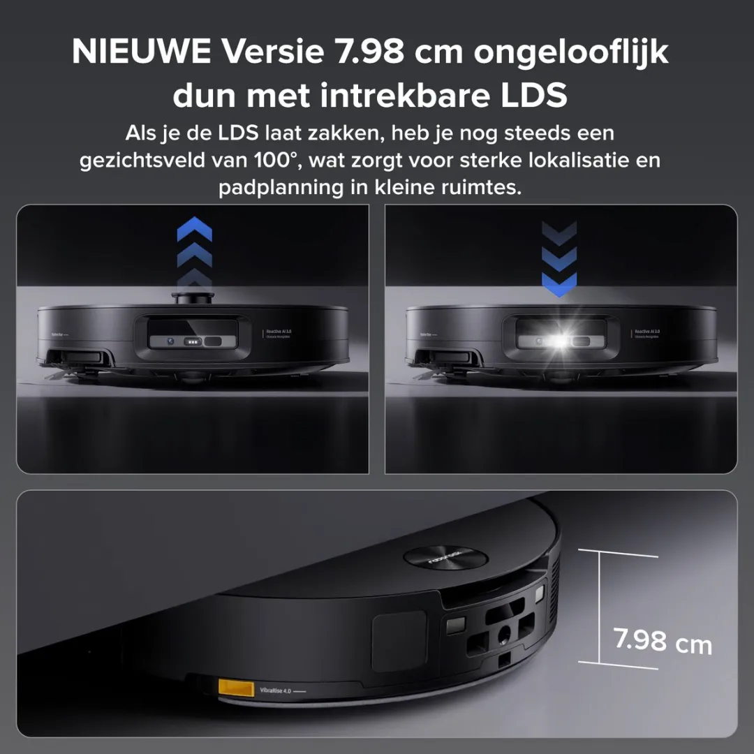 Roborock Saros 10 Robotstofzuiger - 22000Pa - Zwart