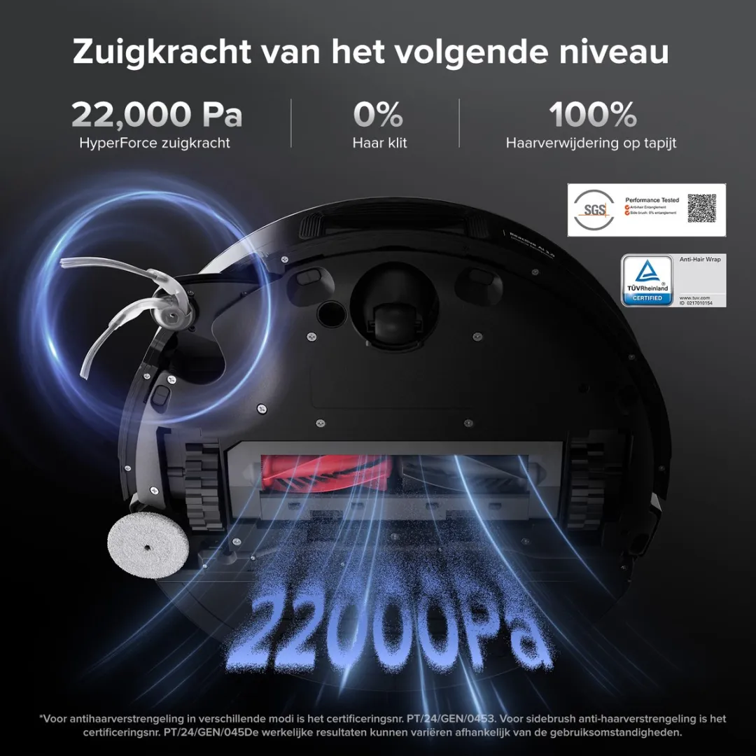 Roborock Saros 10 Robotstofzuiger - 22000Pa - Zwart - afbeelding 6 van 6