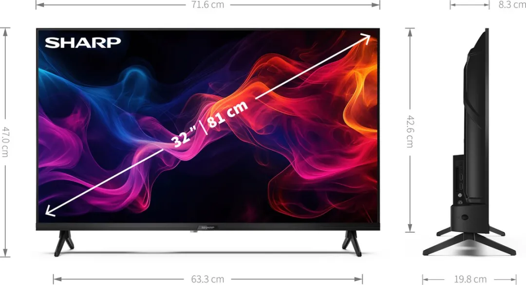 Sharp 32GF2265 32inch HD Televisie - Zwart