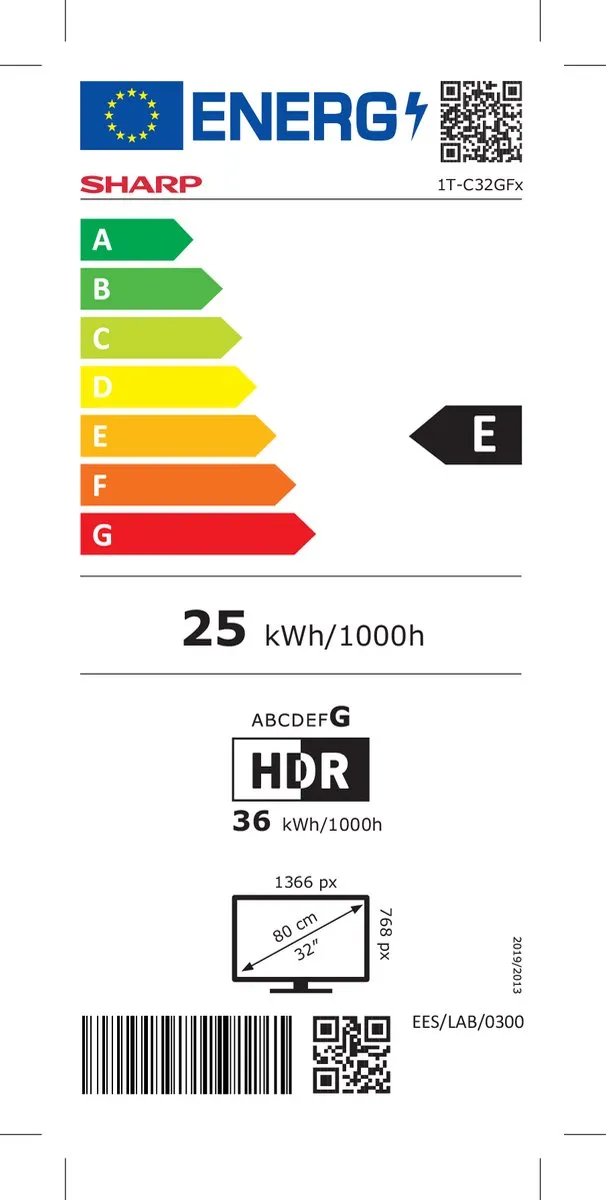 Sharp 32GF2265 32inch HD Televisie - Zwart