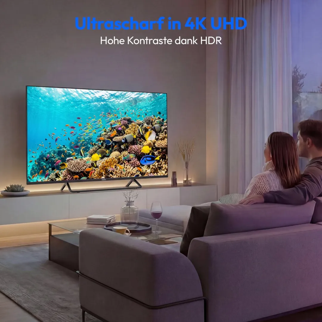 Medion 50" Ultra HD Smart TV MD850302 - Dolby Vision/Atmos - Zwart