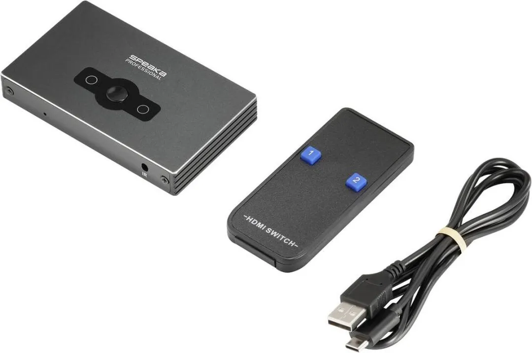 SpeaKa Professional SP-HSW-300 HDMI-switch 8K@60Hz - Zwart