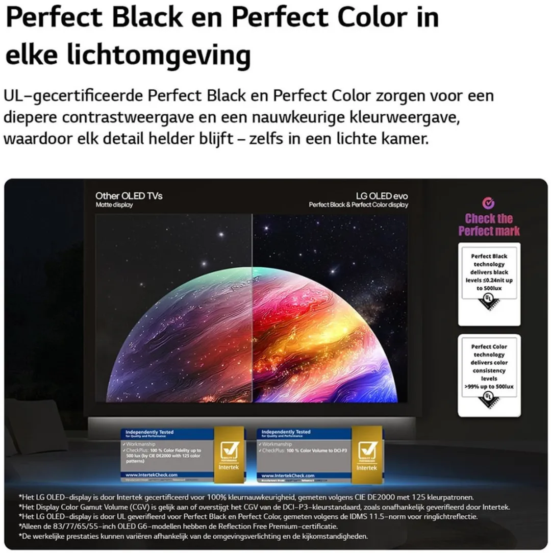 LG C6 OLED77C68LA 77 inch OLED TV - Zwart