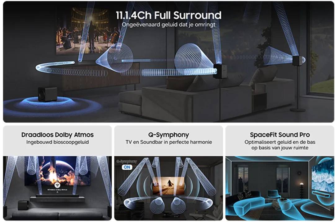 Samsung HW-Q990H Cinematic Q-series Soundbar - Zwart