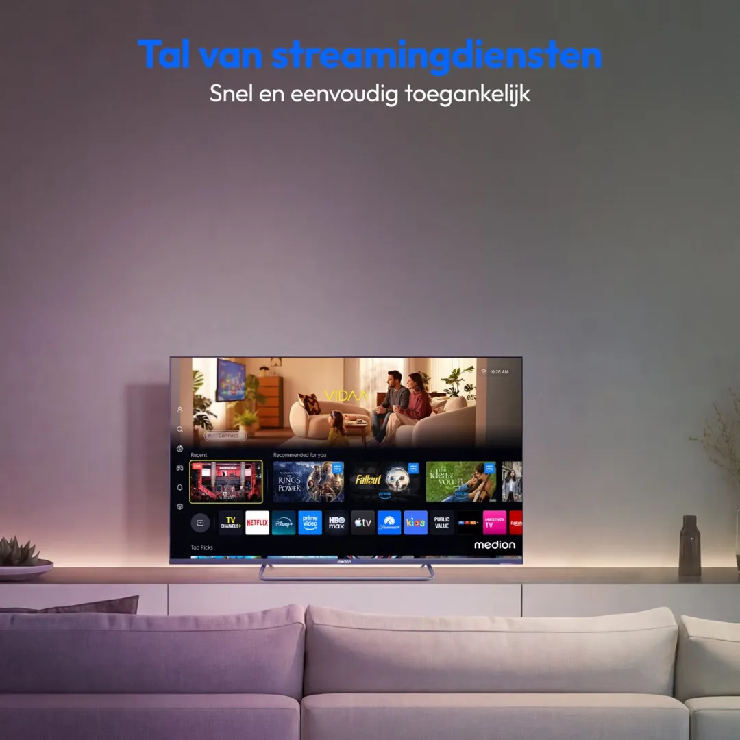 Medion 108cm QLED Smart-TV MD 843602 - 43 Zoll - Zwart