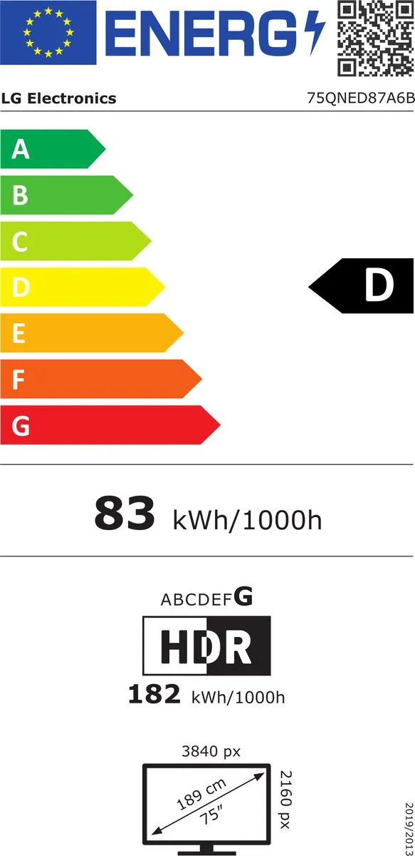 LG 75QNED87A6B 75 inch QNED TV - Zwart