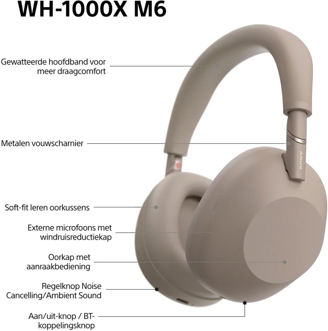 Sony WH-1000XM6 Noise Cancelling Koptelefoon