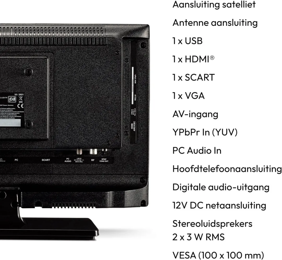 Medion MD 819000 47cm HD TV - 12V - Zwart