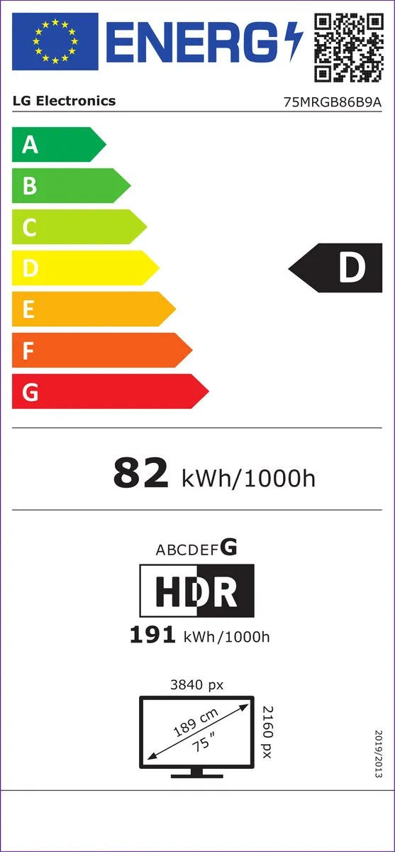 LG 75MRGB86B9A 75 inch 4K RGB MiniLED TV - Zwart