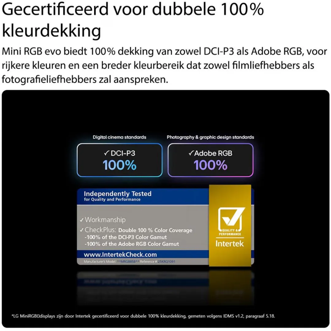 LG 75MRGB86B9A 75 inch 4K RGB MiniLED TV - Zwart