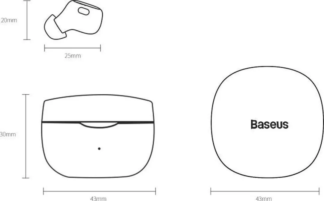 Baseus Encok WM01 Echte Draadloze Oordopjes - Wit