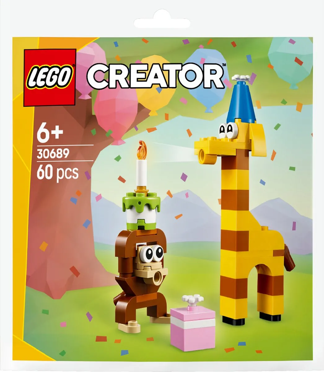 LEGO Creator 30689 Verjaardagsfeestdieren - 60 Stukken - Meerkleurig
