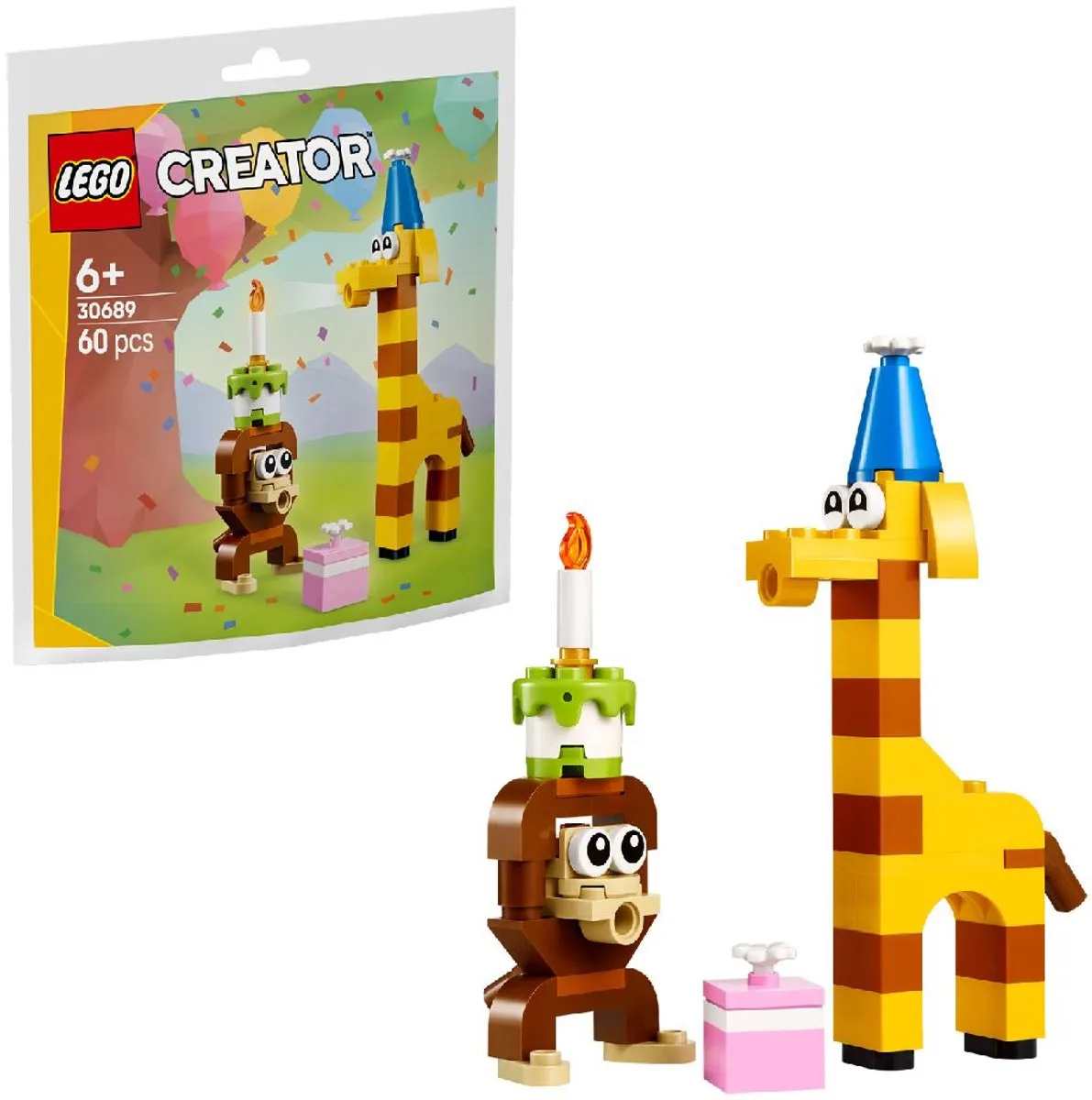 LEGO Creator 30689 Verjaardagsfeestdieren - 60 Stukken - Meerkleurig - afbeelding 6 van 6
