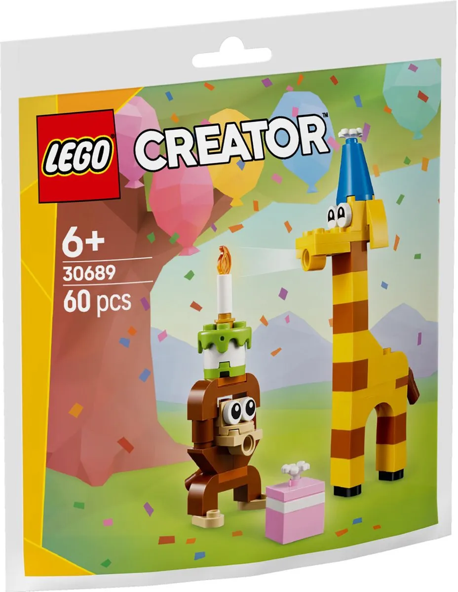 LEGO Creator 30689 Verjaardagsfeestdieren - 60 Stukken - Meerkleurig