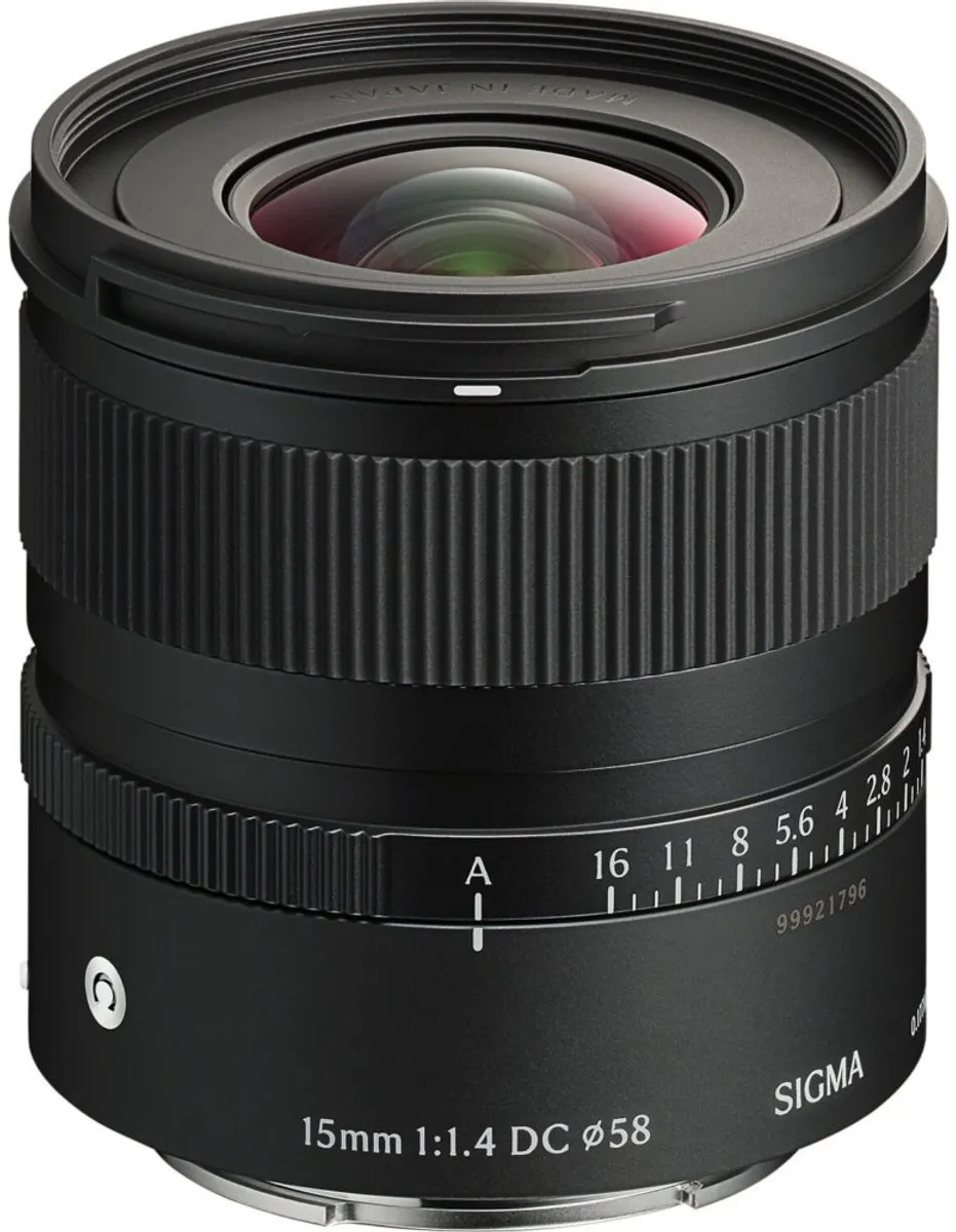 Sigma 15mm f/1.4 DC Contemporary Objectief - Fujifilm X - 58mm