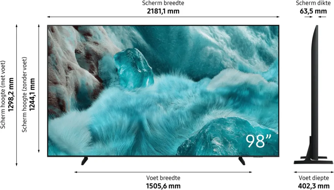 Samsung QE98Q7FA 98 inch QLED Smart TV - Zwart