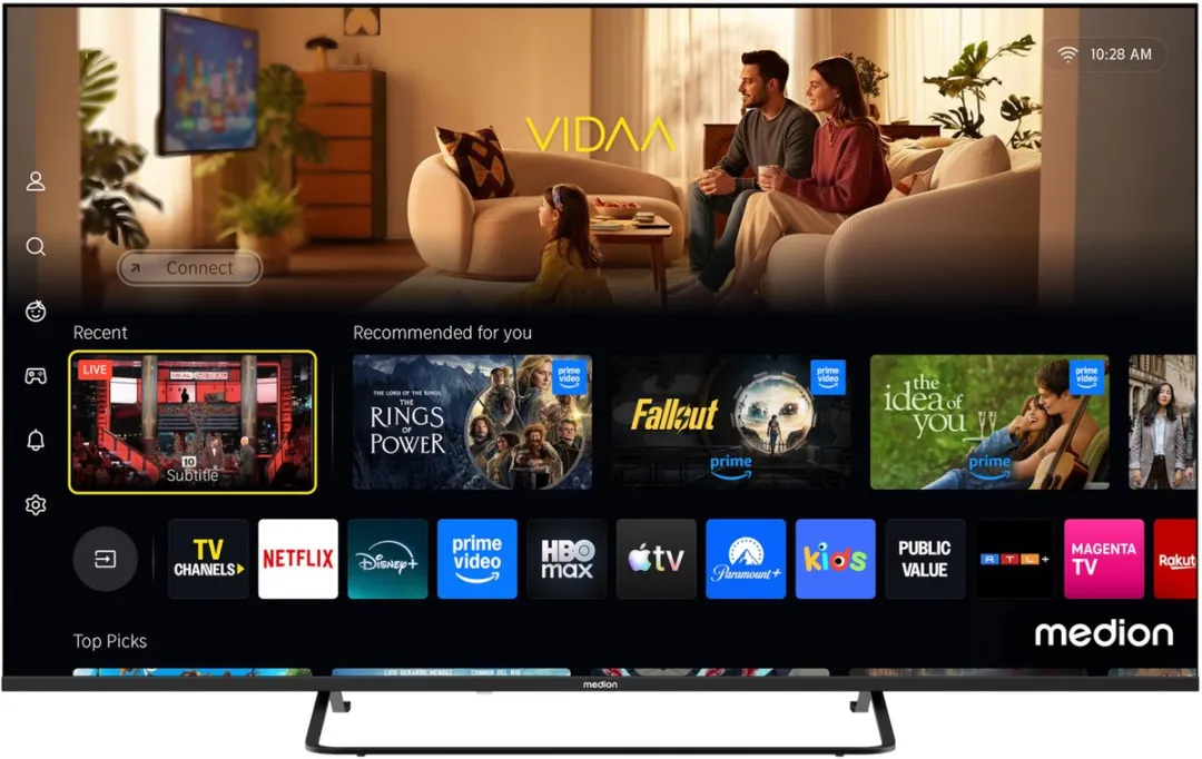 Medion 108cm Smart-TV MD 843302 - Dolby Vision HDR - Zwart - afbeelding 6 van 6