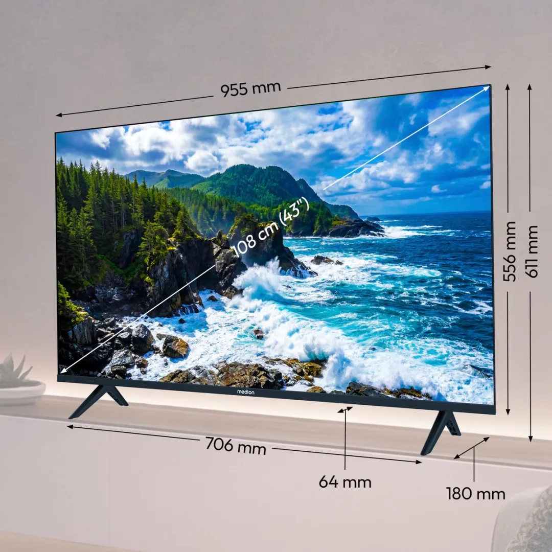 Medion 108cm Full HD Smart-TV MD 843102 - Zwart